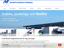Tablet Screenshot of malmoflygfrakt.se